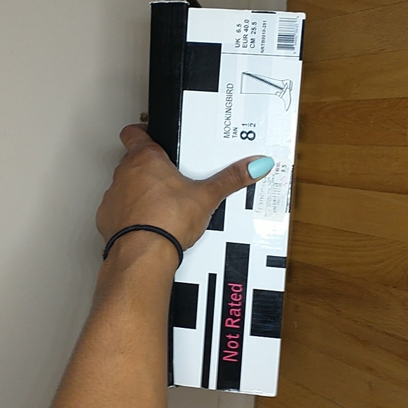 Not rated "mockingbird" tan/brown faux leather knee high studded boots - Picture 11 of 11